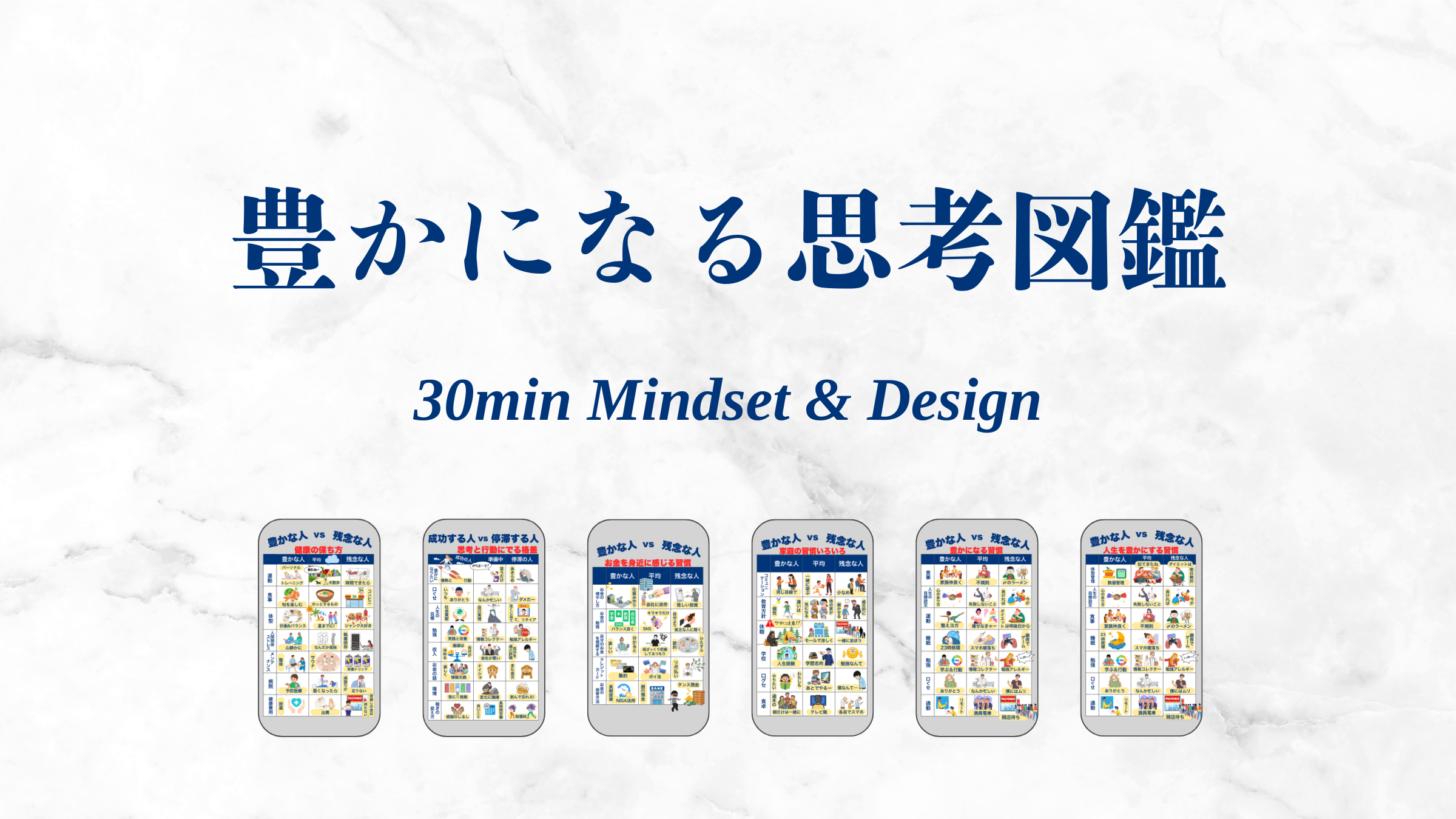 豊かになる思考図鑑 30分BGMマインドセットとデザインアイキャッチ画像
